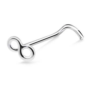 Infinity Silver Curved Nose Stud NSKB-719